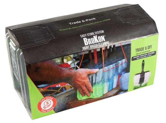 BruKon 6-pack cleans 36 paint brushes