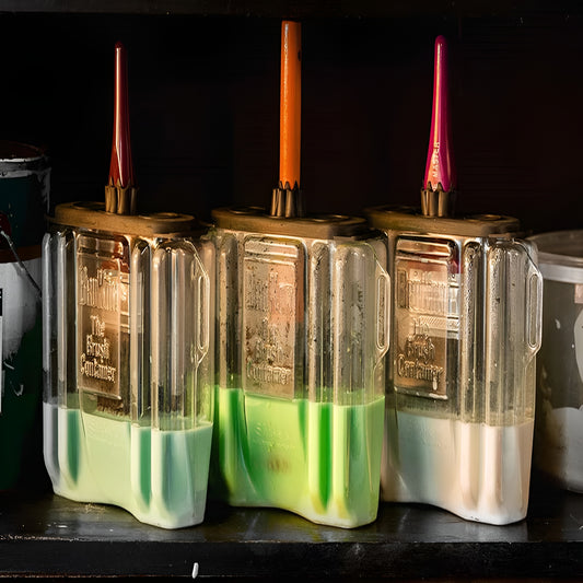 DIY 3-Pack No-Mess Paint Brush Cleaner – Cleans 3 Brushes + Free Carry Handle