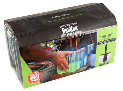BruKon 6-pack cleans 36 paint brushes