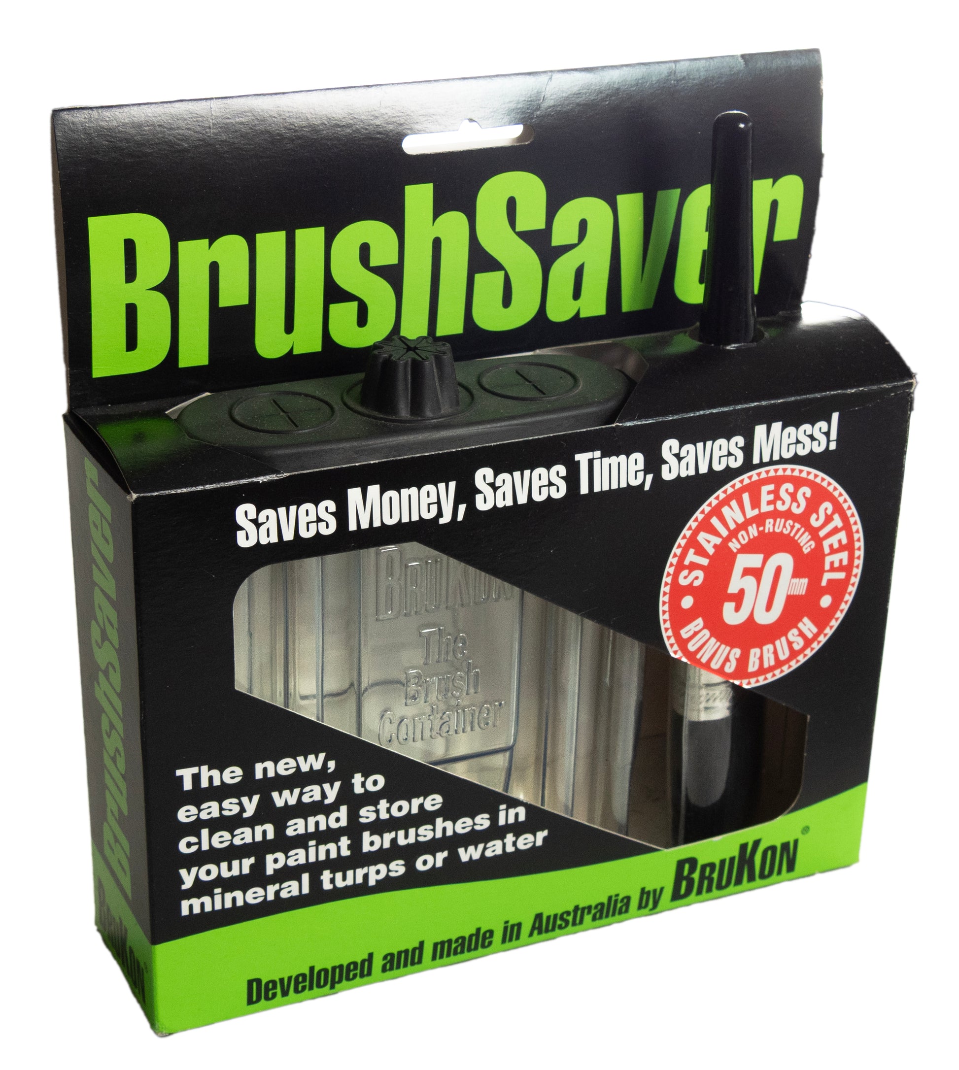 Paint brush cleaning and storage combo