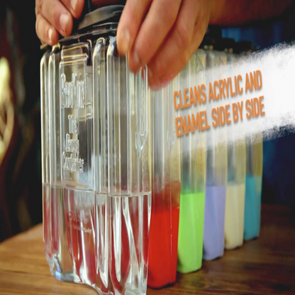 BruKon "Tower 36" 6-Pack Paint Brush Cleaner & Storage – Cleans 36 Brushes