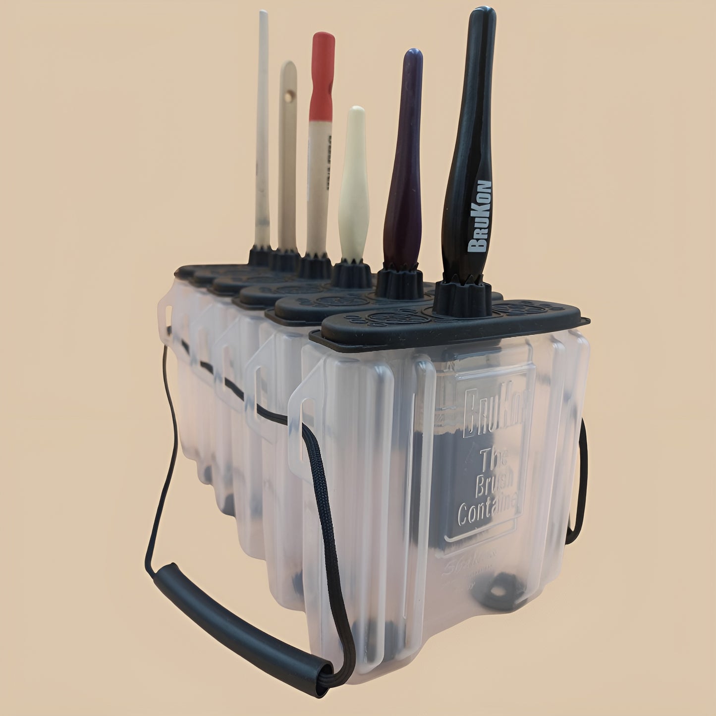 BruKon "Tower 36" 6-Pack Paint Brush Cleaner & Storage – Cleans 36 Brushes