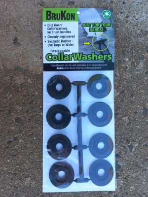 Drip-free paint brush collar washers, pack of 8